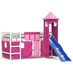 VidaXL 3207068 Lit pour enfant Rose Polyester
