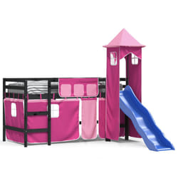 VidaXL 3207071 Lit pour enfant Rose Polyester