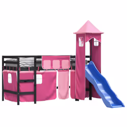 VidaXL 3207071 Lit pour enfant Rose Polyester