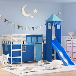 VidaXL 3207076 Lit pour enfant Bleu Polyester