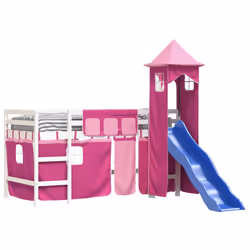 VidaXL 3207077 Lit pour enfant Rose Polyester