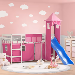 VidaXL 3207086 Lit pour enfant Rose Polyester