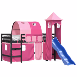 VidaXL 3207098 Lit pour enfant Rose Polyester