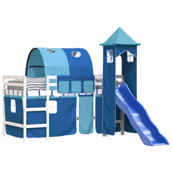 VidaXL 3207103 Lit pour enfant Bleu Polyester