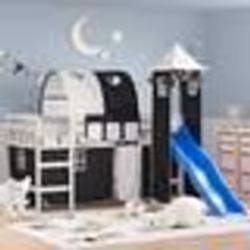 vidaXL Lit mezzanine enfants avec tour sans matelas 90x190 cm - 90 x 190 cm
