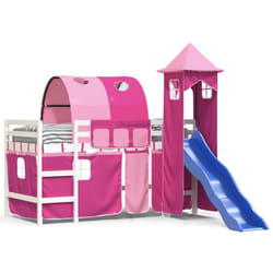 VidaXL 3207113 Lit pour enfant Rose Polyester