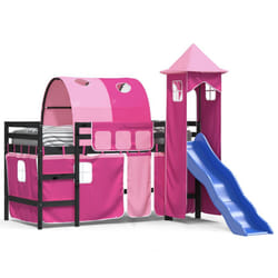 VidaXL 3207116 Lit pour enfant Rose Polyester