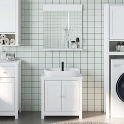 Vidaxl - Meubles De Salle De Bain 2 Pcs Berg Blanc Bois De Pin Massif