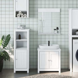 Vidaxl - Meubles De Salle De Bain 3 Pcs Berg Blanc Bois De Pin Massif