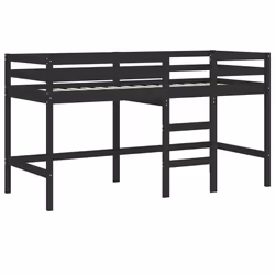 VidaXL 835888 Lit pour enfant Noir Bois