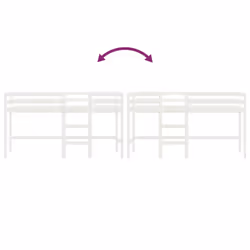 VidaXL 835893 Lit pour enfant Blanc Bois - Vue supplémentaire 8