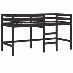 VidaXL 835894 Lit pour enfant Noir Bois