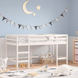 VidaXL 835902 Lit pour enfant Blanc Bois