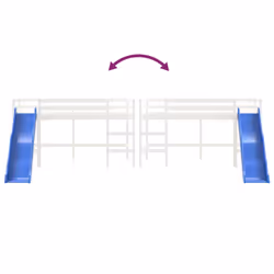VidaXL 835905 Lit pour enfant Blanc Bois - Vue supplémentaire 8