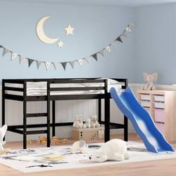 VidaXL 835906 Lit pour enfant Noir Bois