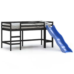 VidaXL 835912 Lit pour enfant Noir Bois