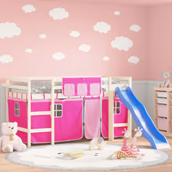 Transformez le lit de votre enfant en aire de jeux intérieure avec ces rideaux pour lit mezzanine qui rendront l'heure du cou ...