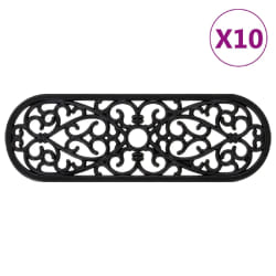 VidaXL - Marches d'escalier caoutchouc