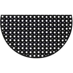 Tapis de porte demi-rond 45x75 cm caoutchouc vidaXL