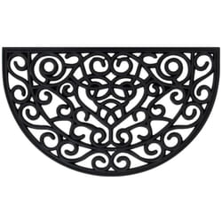 Tapis de porte demi-rond 45x75 cm caoutchouc