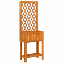 Cette jardinière en bois avec treillis est un excellent choix pour les plantes grimpantes dans votre jardin, sur votre patio  ...