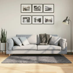 VIDAXL Tapis HUARTE - Anthracite - 80x150 cm