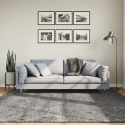 VIDAXL Tapis HUARTE poils courts anthracite