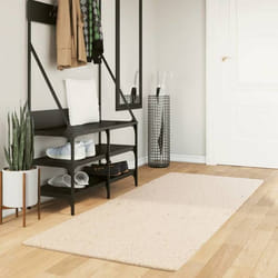 vidaXL Tapis à poils courts doux et lavable beige 80x200 cm 375015