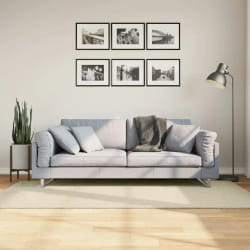 vidaXL Tapis HUARTE à poils courts - Crème - 100x200 cm