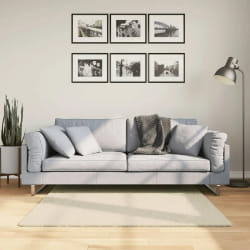 VIDAXL Tapis HUARTE - Crème 120x120 cm