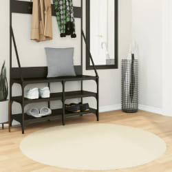 vidaXL Tapis HUARTE Crème Ø 120 cm