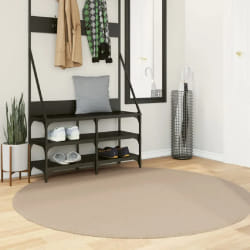 VIDAXL Tapis HUARTE Sable Ø160