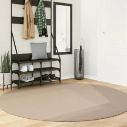 vidaXL Tapis HUARTE à poils courts doux et lavable sable Ø 200 cm