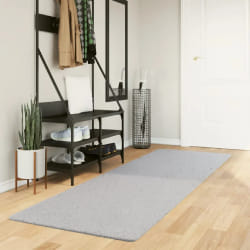 VidaXL Tapis Huarte - Gris Poils Courts 80x250 cm