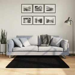 vidaXL Tapis HUARTE - Noir 120x120 cm