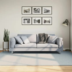vidaXL Tapis HUARTE à poils courts doux et lavable bleu 160x230 cm