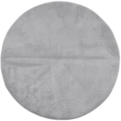 Vidaxl - Tapis iza poils courts style scandinave gris ø 80 cm