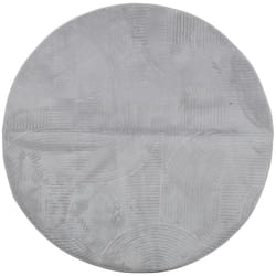 Vidaxl - Tapis iza poils courts style scandinave gris ø 120 cm