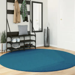 vidaXL Tapis OVIEDO à poils courts turquoise Ø 200 cm
