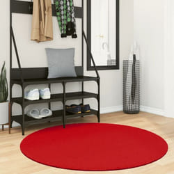 Vidaxl - Tapis oviedo à poils courts rouge ø 120 cm