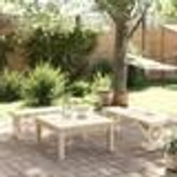 vidaXL Bancs de jardin lot de 2 bois de sapin massif