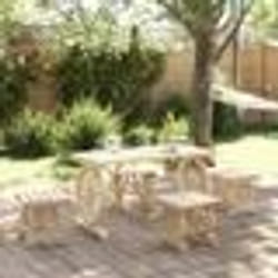 vidaXL Ensemble à manger de jardin 5 pcs bois de sapin massif
