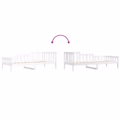 VidaXL 840368 canapé lit sofa Blanc - Vue supplémentaire 8