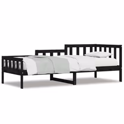 VidaXL 840369, lit sofa, Noir, Bois de pin, 2035 mm, 880 mm, 685 mm