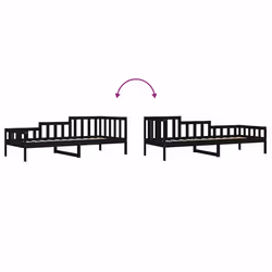 VidaXL 840369 canapé lit sofa Noir - Vue supplémentaire 7