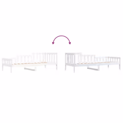 VidaXL 840371 canapé lit sofa Blanc - Vue supplémentaire 8