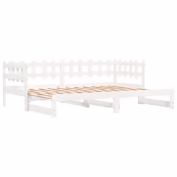 VidaXL 840389, lit sofa, Blanc, Bois de pin, 2035 mm, 980 mm, 685 mm