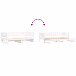 VidaXL 840392 canapé lit sofa Blanc - Vue supplémentaire 8