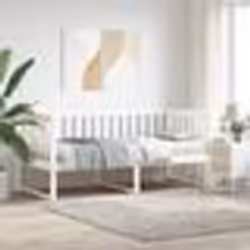 vidaXL Lit de jour sans matelas blanc 90x190 cm bois de pin massif - 90 x 190 cm
