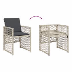 VidaXL 364954 chaise d'extérieur Dîner, Linge, Terrace Siège rembourré Dossier rembourré Tissu, mousse, Polyester, Polyuréthane Anthracite, Gris - Vue supplémentaire 7